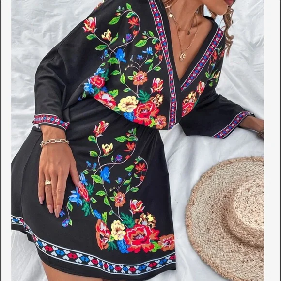 Boho Floral Print Dress - Picture 11 of 16